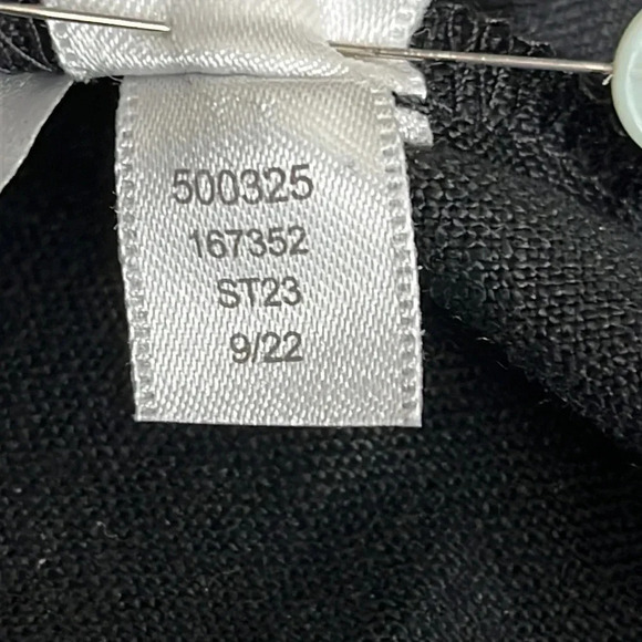 Garnet Hill European Flax Embroidered Dress in Black - Size XS - Picture 9 of 9